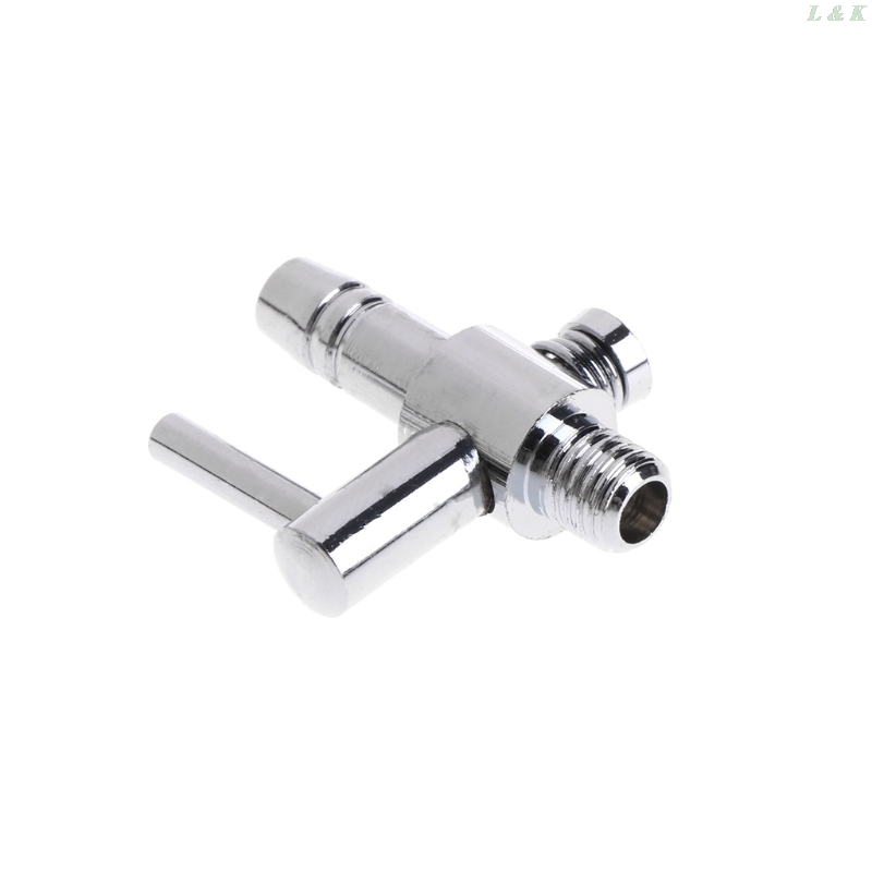 Aquarium Fish Tank Air Pump Flow Stainless Steel Lever Control Valve Distributor