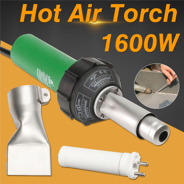 AC 220V 1600W 50/60Hz Electric Hot Air Torch Plastic Welding Gun For Plastic Welder+Electric Heating Core+Flat Nose Accessories