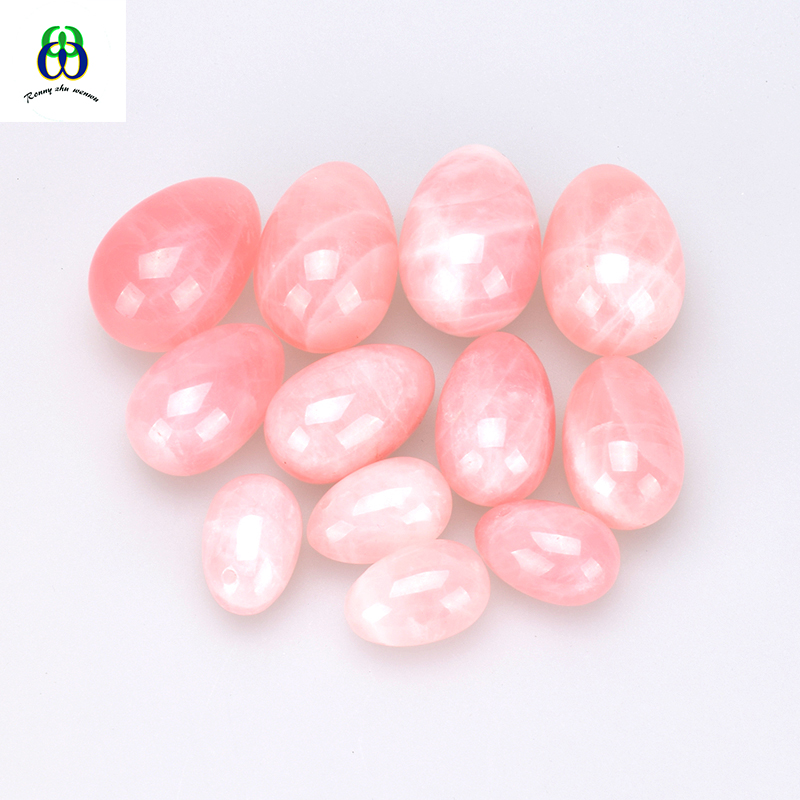 Yoni Egg Rose Quartz Jade Eggs Ben Wa Ball for Women Kegel Exercise Tightening Vaginal Muscle Health Body Massage & Relaxation