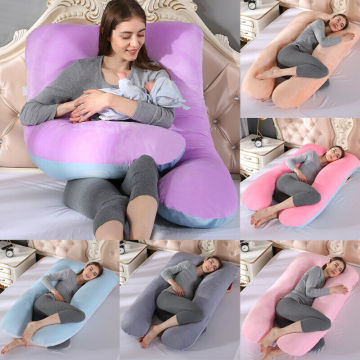 New U-Shape Maternity Pillow Pregnant Women Comfy Soft Cushion Sleep Body