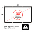 Projection Screen 60 72 84 100 Inch 16:9 HD Foldable Anti-Crease Portable Projector Movies Screen for Home Outdoor Indoor