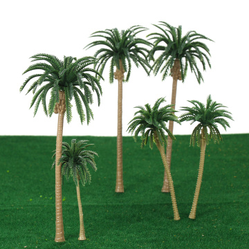 2020 New Hot 33pcs Miniature Scenery Layout Model Plastic Tree Palm Trees Train Coconut Rainforest Home Garden Decoration