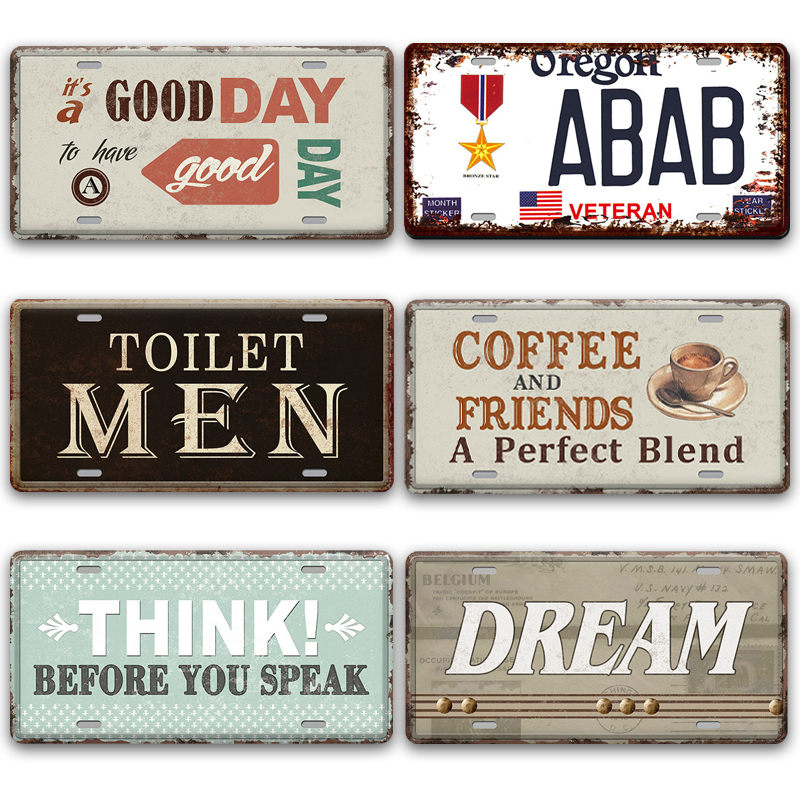 Closed Open Man Metal Door Signs Vintage Toilet Sweet Home Decor Plaque Metal Vintage Irish pub Bar Cafeteria Garage Decoration