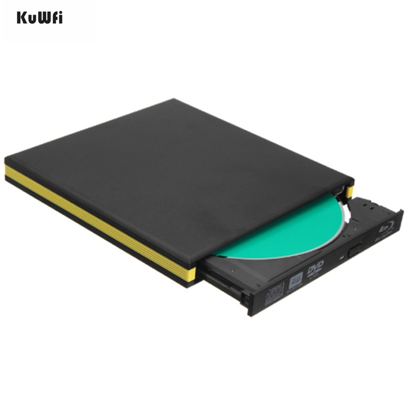 KuWFi USB 3.0 Blu-ray Burner Drive BD-RE External DVD Recorder DVD-RAM 3D Player for Laptop/PC