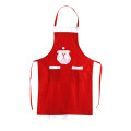Red Christmas Aprons Adult Santa Claus Aprons Women and Men Dinner Party Decor Home Kitchen Cooking Baking Cleaning Apron 11.30