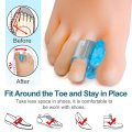 2pcs Blue Soft Silicone Gel Toe Separator Hallux Valgus Bunion Spacers Thumb Corrector Foot Care Tool C1708