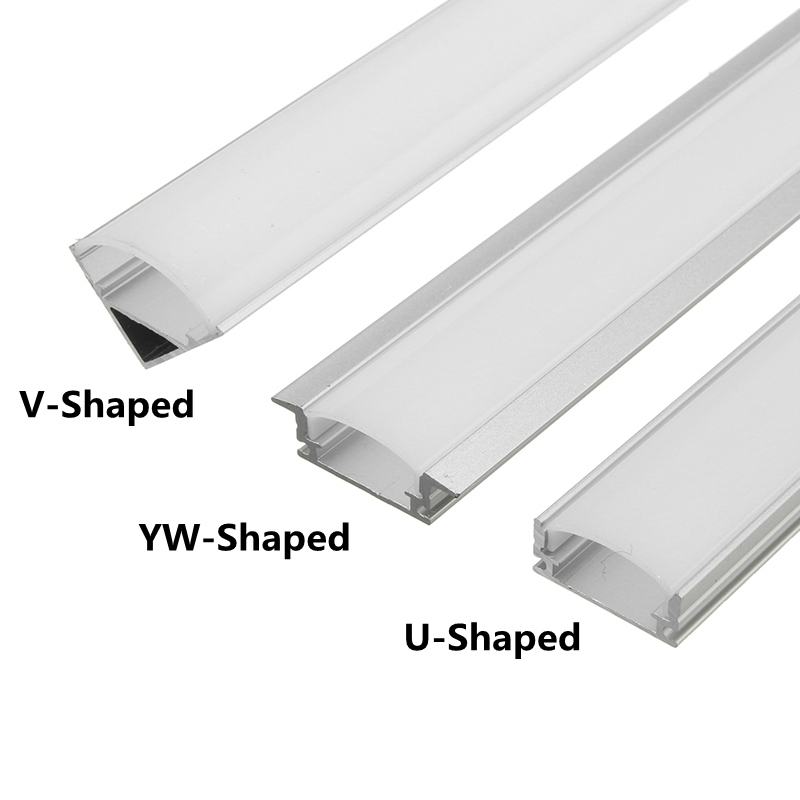 U V YW Corner Aluminium Profile Channel Holder for LED Strip Light Bar Under Cabinet Lamp Kitchen Closet