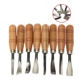 8Pcs/Set Bird Dry Hand Wood Carving Tools Chip Detail Chisel Set Knives Tool