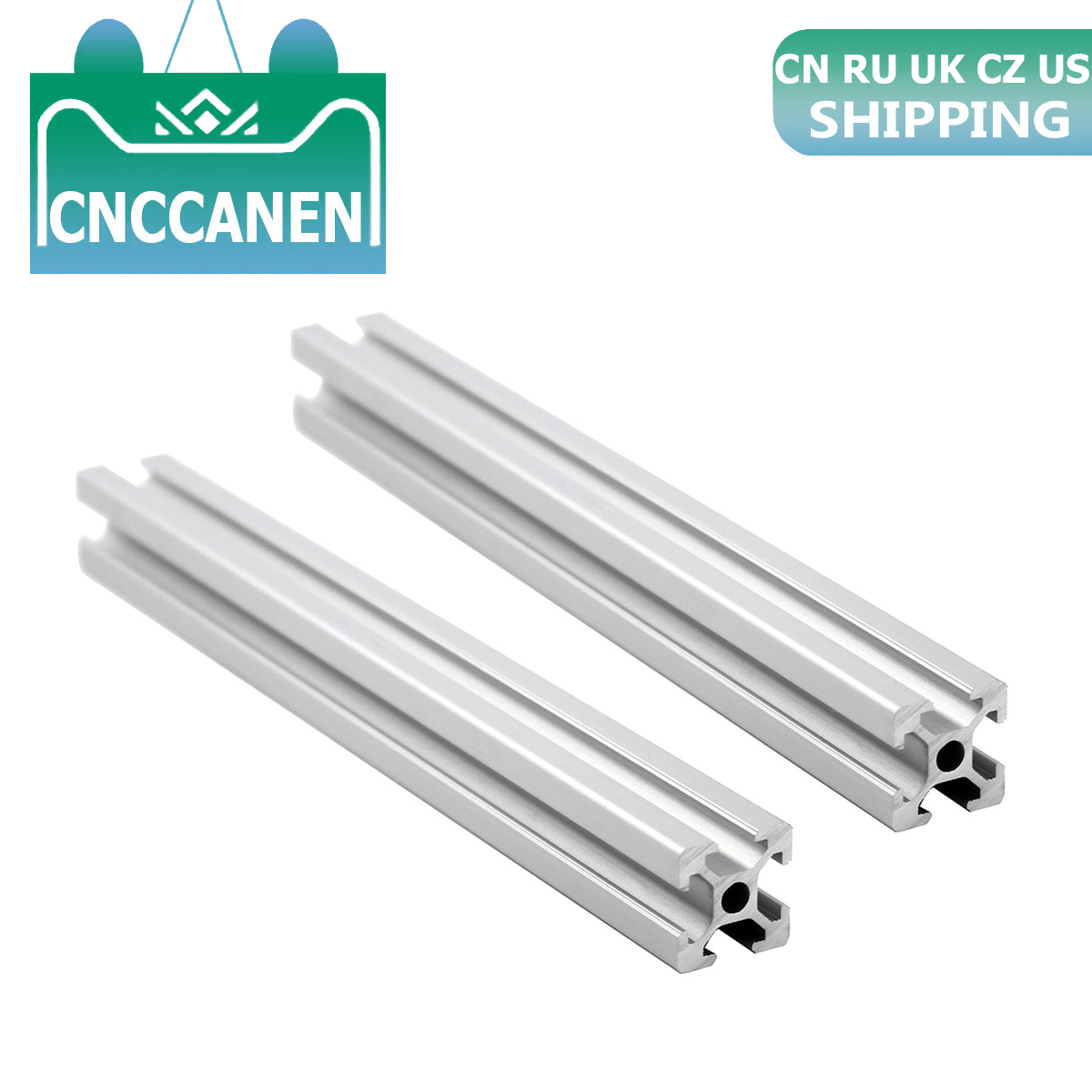 2PCS 2020 Aluminum Profile Extrusion 2020 European Standard Linear Rail 100mm to 2000mm Length for CNC 3D Printer Parts CZ UK US