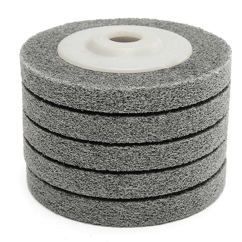 5pcs 4 Inch Fiber Polishing Sanding Discs Set 100mm Metal Wood Buffing Wheel Pads