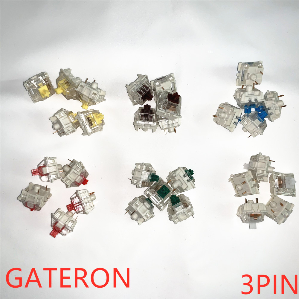 Gateron SMD Switches black red brown blue clear green yellow 3pins Gateron Switch for Mechanical Keyboard fit GK61GK64 GH60