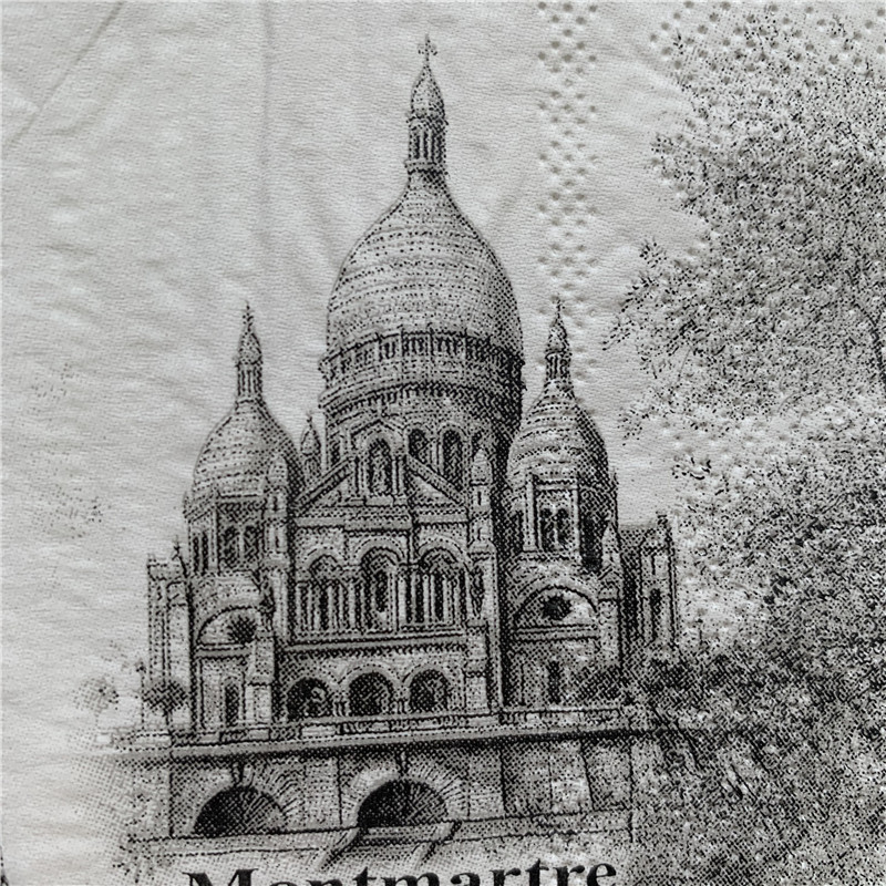 decoupage wedding vintage napkins paper elegant tissue tower church Paris stamp craft birthday party beautiful serviettes decor