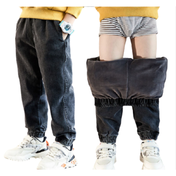 New autumn winter boys jeans 3-12 years children denim trousers loose pants for baby boys jeans kids plus velvet