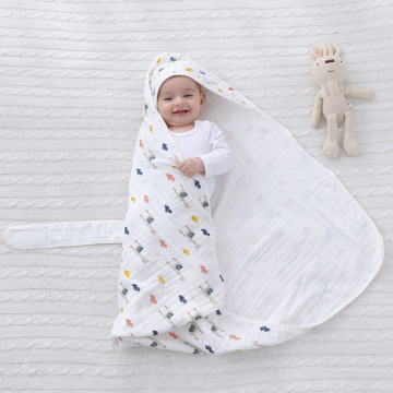 Newborn Baby Sleeping Bag Cotton Gauze Toddler Baby Swaddling Wrapping Blanket for Kids Soft Touch for Baby Skin Linen Sleepsack