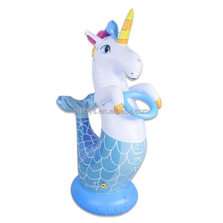 New Outdoor Inflatable Fish Tail Unicorn Spray Toys 1