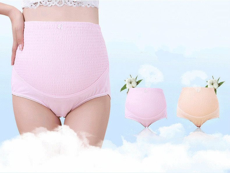 2pcs High Waist Maternity Panties Pregnant Breathable Abdominal Support Belly Band Women Underwear Soft Maternity Panty 32