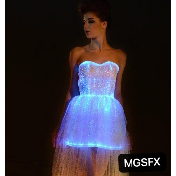LED Light dress Luminous clothing fiber optic dance costume girls LED Wedding dress