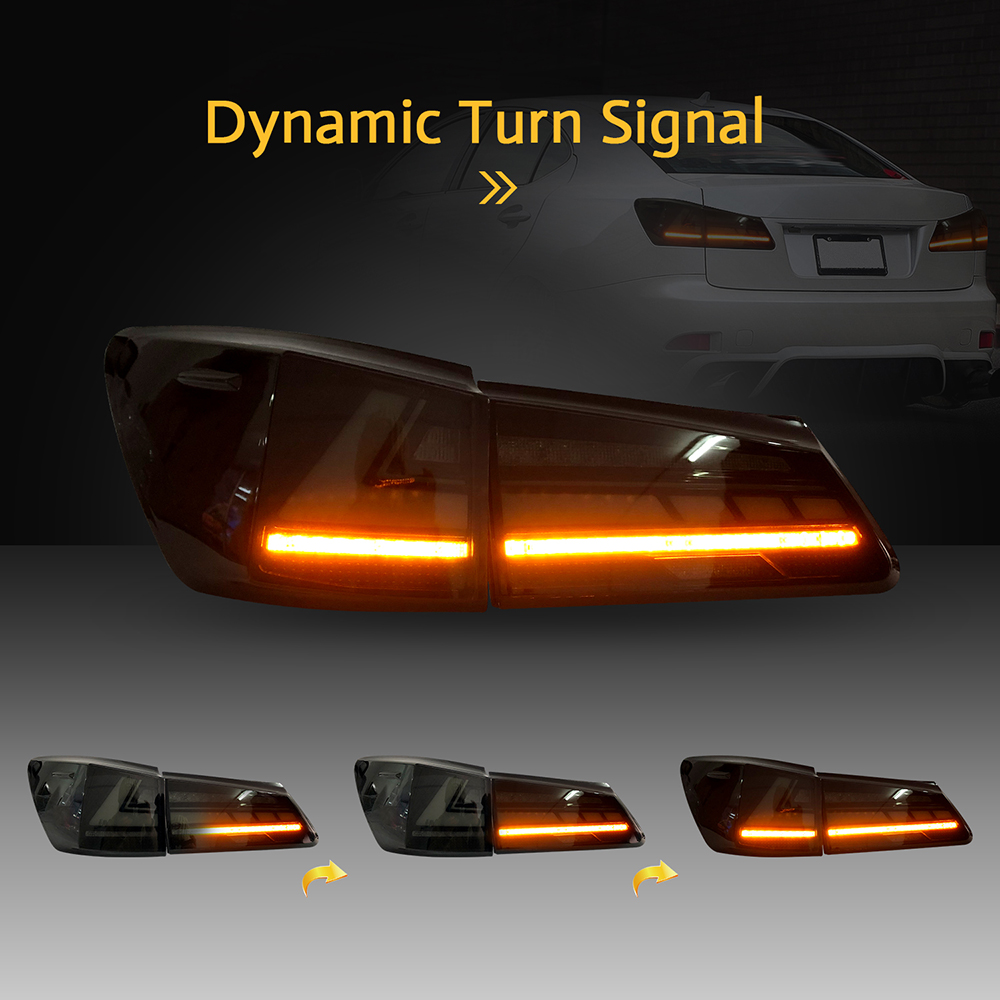 HCMOTIONZ RGB LED Tail Lights for Lexus IS250 IS350 IS300 2006-2013
