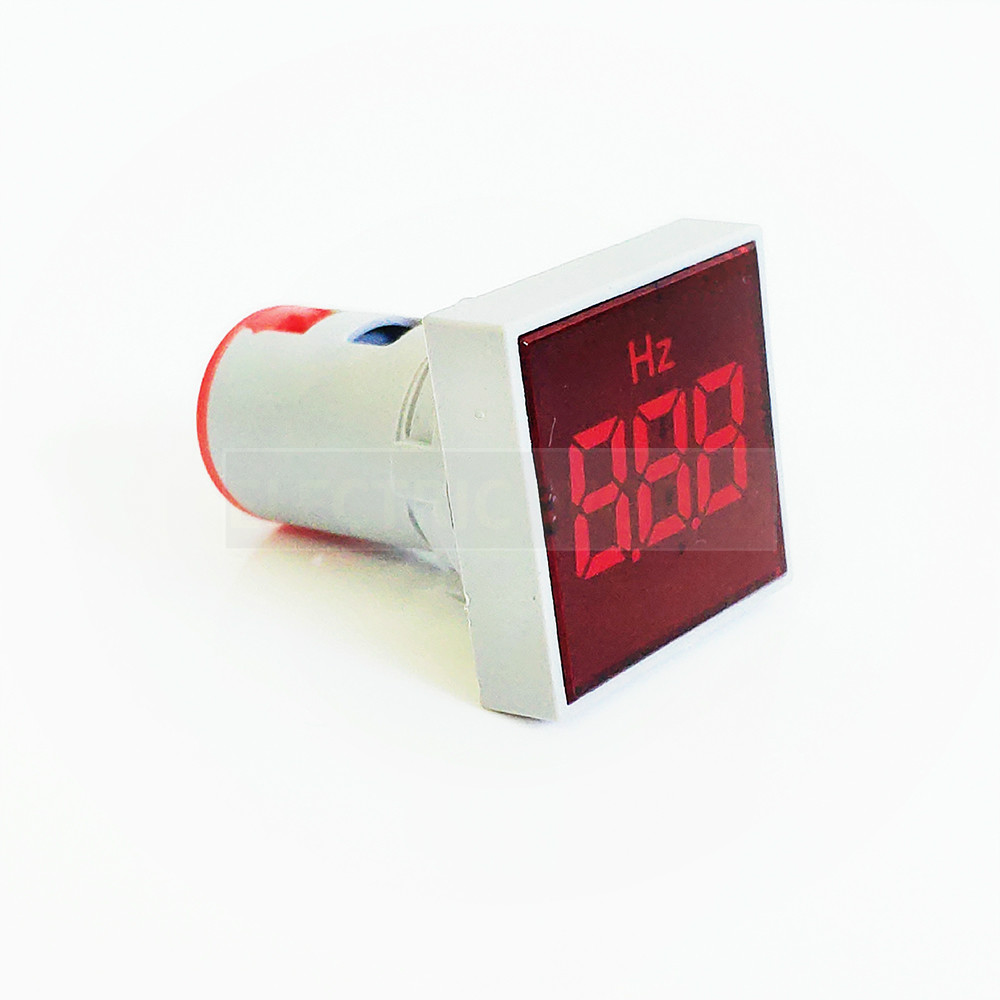 22mm Square Measuring Range frequency meter hertz indicator lamp Digital Display Electricity Hertz meter