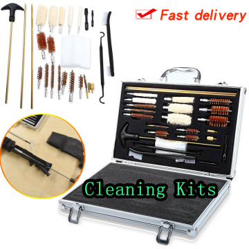 74PCS Universal Gun Cleaning Kit Pistol Hunting Rifle Shotgun Firearm Cleaner