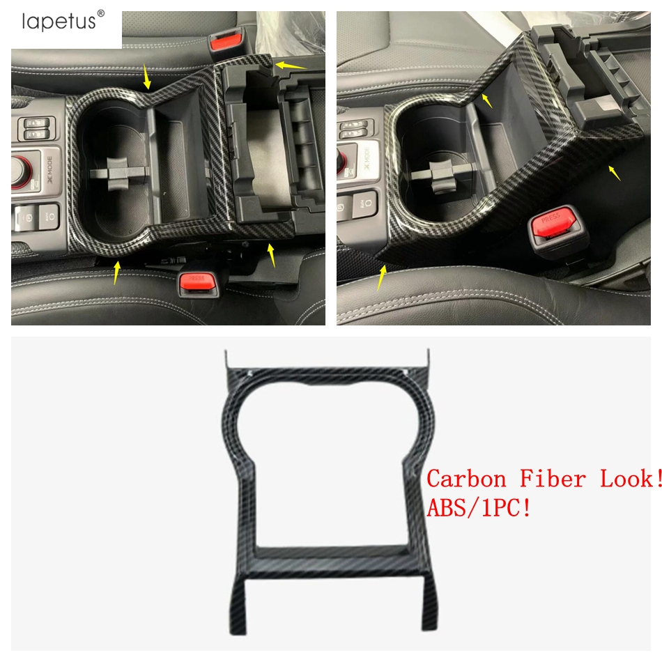 Lapetus Interior For Subaru Forester 2019 - 2021 AC Air Conditioning / Dashboard Instrument Panel Cover Trim Carbon Fiber Look