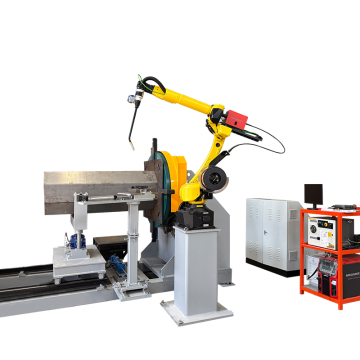 Arm Welding the Flange of the Power Pole