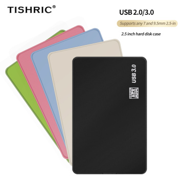 TISHRIC HDD Case For Hard Drive Box 2.5 HDD Enclosure Usb 3.0 2.0 To Sata Hard Disk Case Support 8 TB External Hard Drive Case