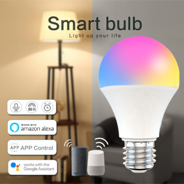TUYA New Wifi Smart Bulb home Lighting lamp 9W E27 Magic RGB +CW +WW LED Colorful Light Bulb Dimmable Support IOS /Android