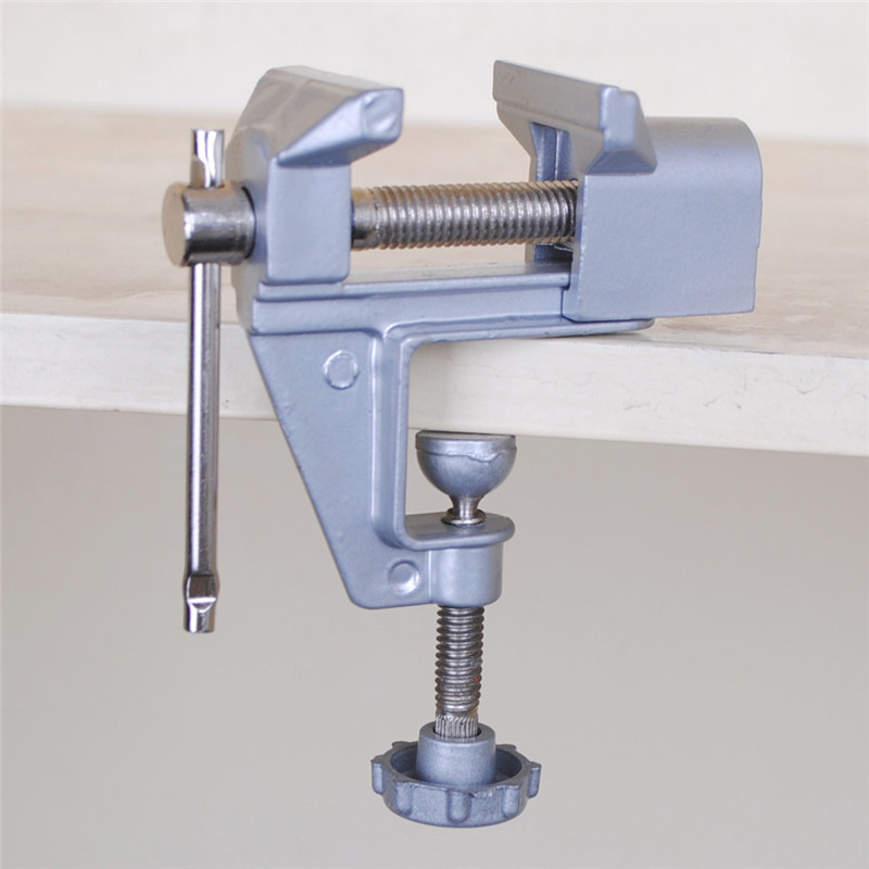 Universal Mini Bench Vise Table Screw Vise Aluminium Alloy 30mm Bench Clamp Screw Vise for DIY Craft Mold Fixed Repair Tool