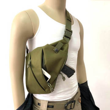 Multifunctional Concealed Tactical Storage Gun Bag Holster Men's Left Right Nylon Shoulder Bag Anti-theft Bag Chest Bag Hunting