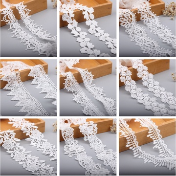 2Yard/Lot Lace Ribbon White Lace Fabric Polyester Garment Accessories Clothes Accessories Lace Trimmings 19527