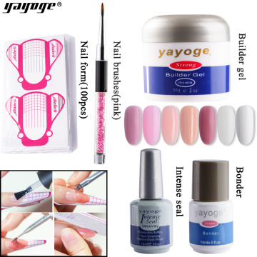 YAYOGE 56ml Builder Gel Set LED UV Poly Building Gel Kit 7 Colors For Nail Extensions Acrylic Nail Gel Polish Manicure Nail Art