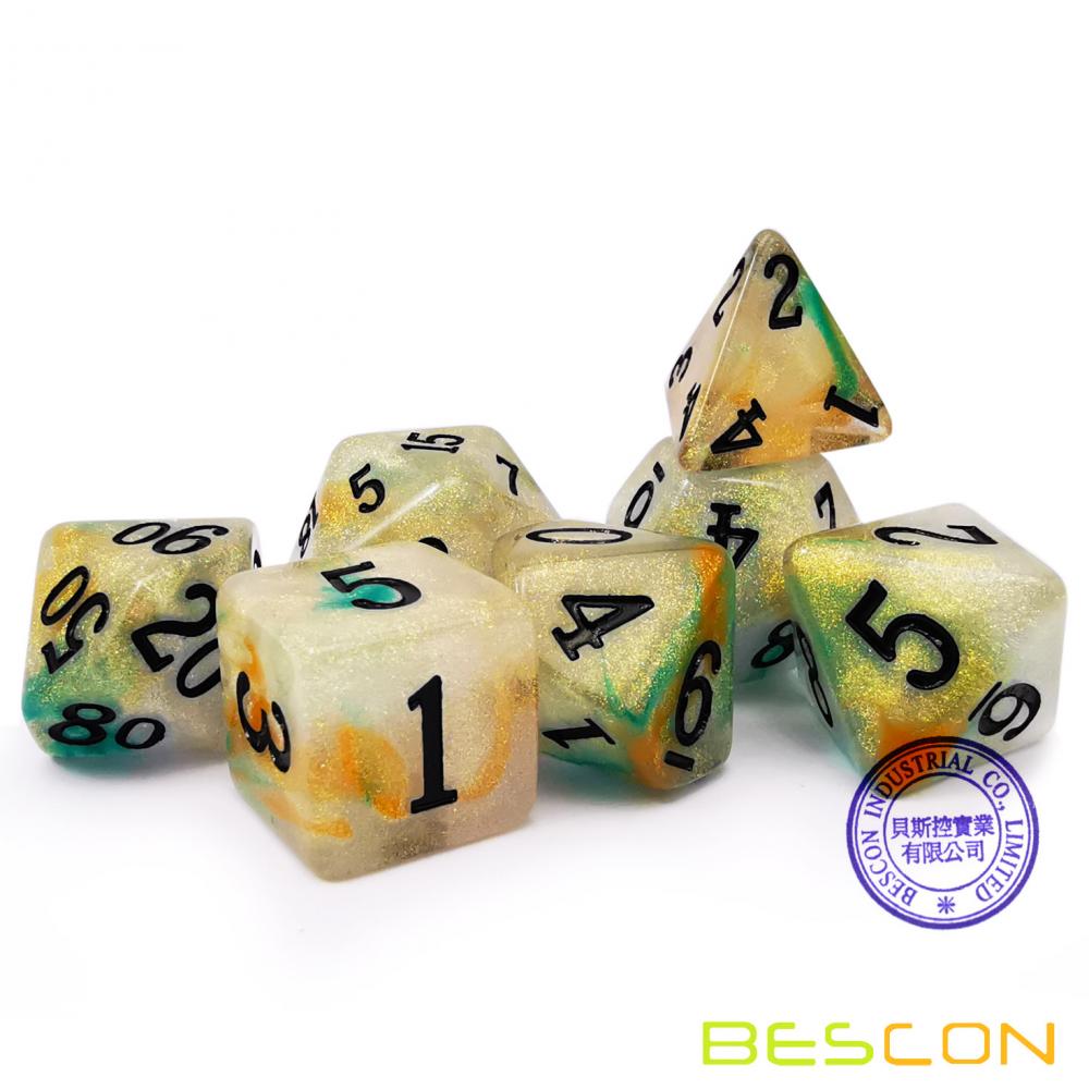 Resin Handmade Dice Gold Ore 1