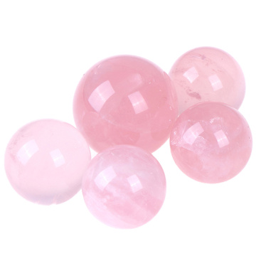 Natural Crystal Stone Pink Rose Quartz Stone Sphere Crystal Healing Ball Wedding Home Decoration Dropshipping