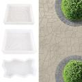 White Garden Pavement Mold Garden Walk Pavement Concrete Mould DIY Manually Paving Cement Brick Stone Road Concrete Molds