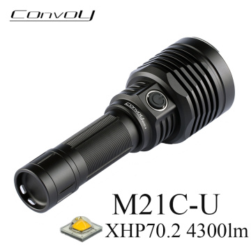 High Powerful Flashlight Convoy M21C-U XHP70.2 Lanterna Led 4300lm Linterna Flash Light Torch 21700 Hunting Camping Work Lantern