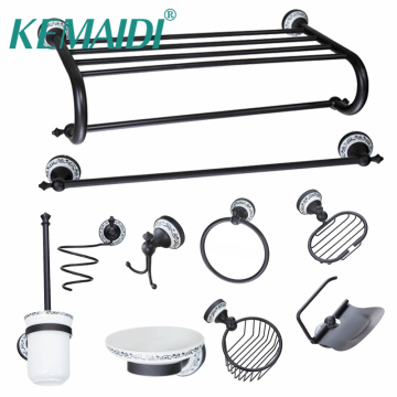 KEMAIDI Hair Dryer Holder,Oil Rubbed Bronze,Bathroom Toilet Brush Holder,Towel Rack,Towel Ring,Paper Holder Bathroom Accessories