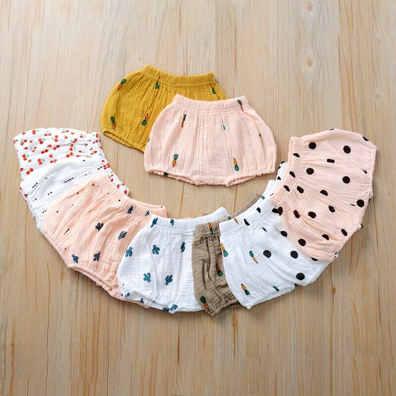 Citgeett Summer 0-3T Newborn Baby Boy Girl Kids Pants Shorts Bottoms PP Linen Bloomer Shorts Panties