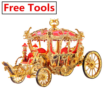 Piececool THE PRINCESS CARRIAGE 3d Puzzle Metal puzzle Assembly Model P122-GR Creative Gifts DIY Toys Collection