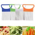 Onion Holder Slicer Stainless Steel Onion Slicing Holder Potato Slicer Vegetable Cutter Holder Cooking Tools Kitchen Gadgets