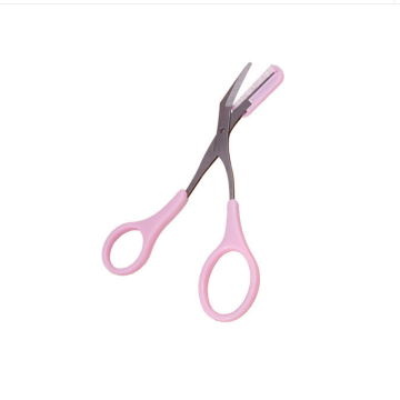 Makeup Pink Eyebrow Trimmer Scissors With Comb Hair Removal Shears Comb Grooming Cosmetic Tool Eyelash Combing