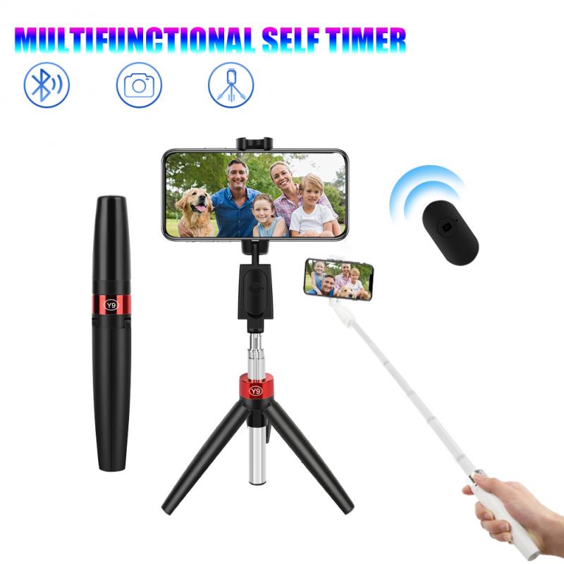 Y9/Y11 Bluetooth Selfie Stick Remote Control Tripod Handphone Live Photo Holder Camera Self-Timer Artifact Rod Selfie Sticks