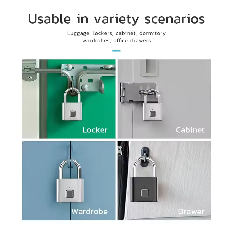 7 1 Portable Fingerprint Padlock