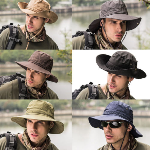 Hirigin Bucket Hat Boonie Hunting Fishing Outdoor Cap Wide Brim Military Unisex Sun Hats