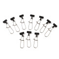 10pcs Fishing Sinker Slip Clips Blue Plastic Head Swivel With Hooked Snap Fishing Weight Slide For Braid Fishing Line