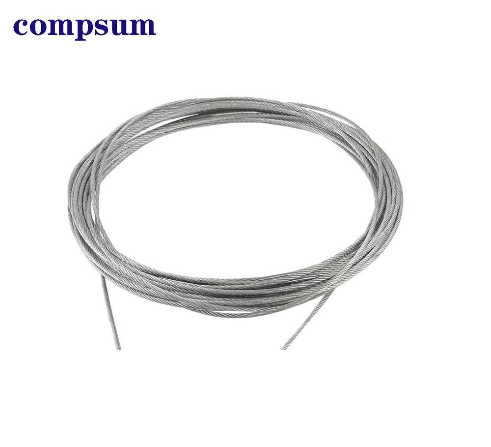 7X7 304 Stainless Steel Wire Rope Fishing Lifting Cable Clothesline 0.45mm/0.5mm/0.6mm/0.8mm/1mm/1.2/1.5mm/2mm/3mm