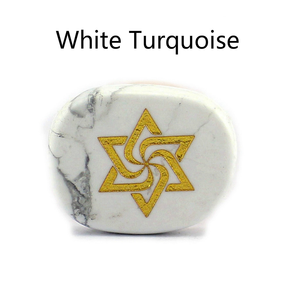 25mm Natural Stone Amethyst Religious Jewelry Accessories Raelian Symbol Logo Crafts God Yellow Star Spiral Symbol Decoration