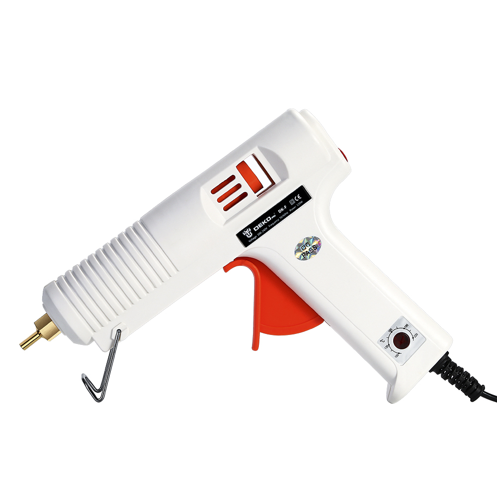 DEKO 120W Hot Melt Glue Gun with 1pc 11mm Glue Stick Heat Temperature Tool Industrial Guns Thermo Gluegun Repair Heat Tools