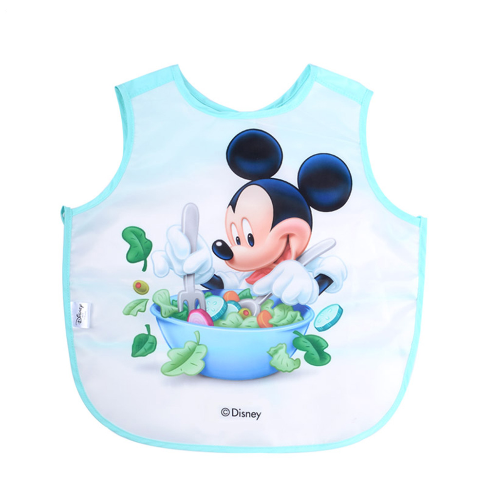 Disney Baby Girl Boy Feeding Bibs Waterproof Apron Cartoon Kids Toddler Mickey Minnie Princess Dinner Baberos Burp Cloths