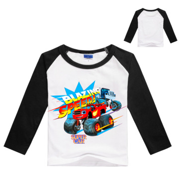 Kids New Children Short Sleeve T-Shirts Kids Boy Girl Tee Boys Tops Monster Machine Kids Boy Blazing Speed Car Cartoon Chothe